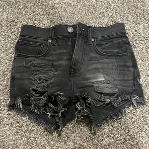 Express Black Jean Shorts